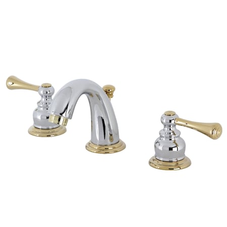 KB914BL Vintage Widespread Bathroom Faucet, Chrm/Brass